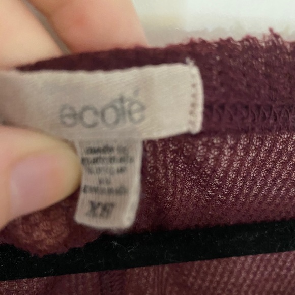 Urban Outfitters Ecoté Maroon Long-Sleeve (semi-see through) - Picture 3 of 3